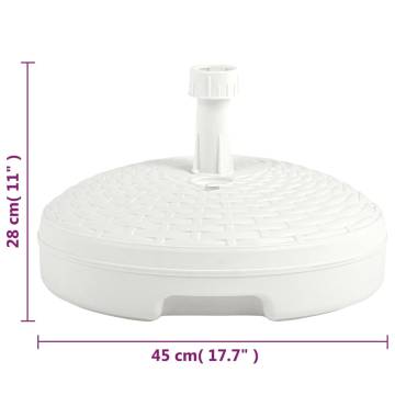 Umbrella Base Sand/Water Filled 20 L White Plastic Rattan