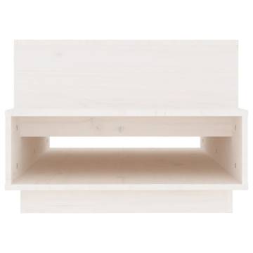 Coffee Table White 80x55x40.5 cm Solid Wood Pine