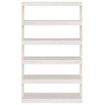 Book Cabinet/Room Divider White 100x30x167.5 cm Solid Pinewood