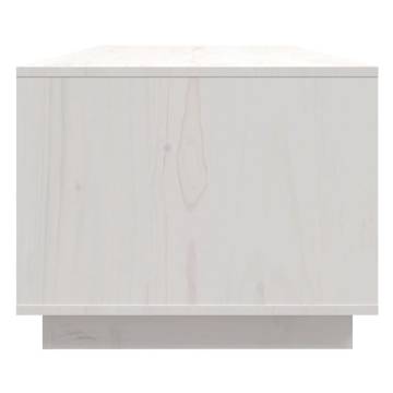 Coffee Table White 110x50x40 cm Solid Wood Pine