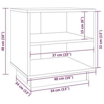 Bedside Cabinet Honey Brown 40x34x40 cm Solid Wood Pine