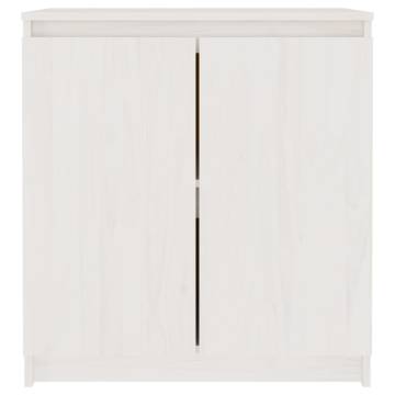 Side Cabinet White 60x36x65 cm Solid Pinewood