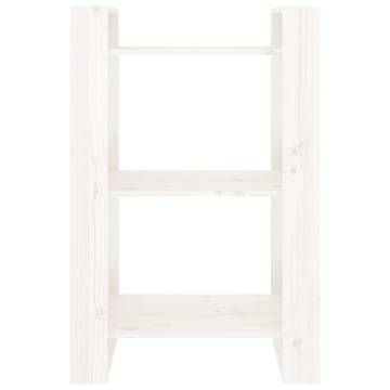 Book Cabinet/Room Divider White 60x35x91 cm Solid Wood Pine