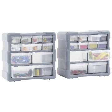 Multi-drawer Organisers with 12 Drawers 2 pcs 26.5x16x26 cm