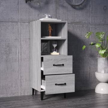 Sideboard Grey Sonoma 34.5x34x90 cm Engineered Wood