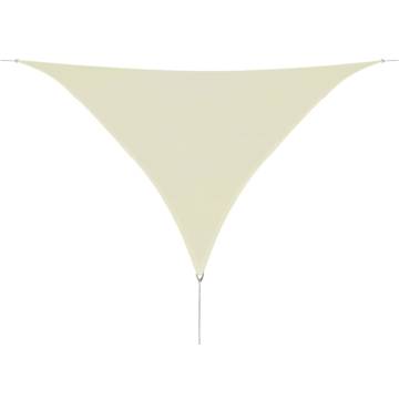 Sunshade Sail HDPE Triangular 3.6x3.6x3.6 m Cream