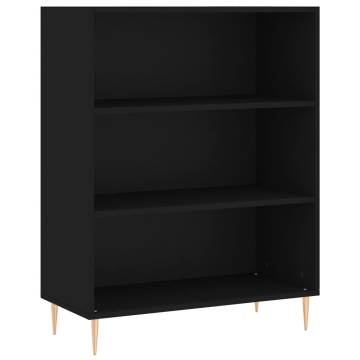 Bookcase Black 69.5x32.5x90 cm Engineered Wood