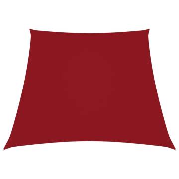 Sunshade Sail Oxford Fabric Trapezium 2/4x3 m Red