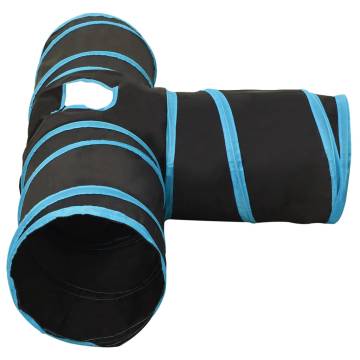 Cat Tunnel 3-way Black and Blue 90 cm Polyester