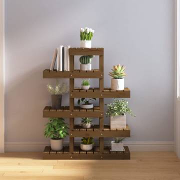 Plant Stand Honey Brown 85x25x109.5 cm Solid Wood Pine