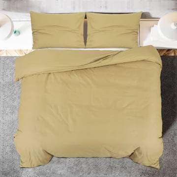 Duvet Cover Set Taupe 220x240 cm Cotton