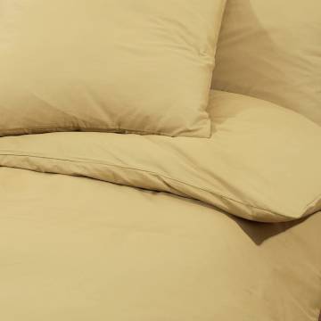 Duvet Cover Set Taupe 220x240 cm Cotton