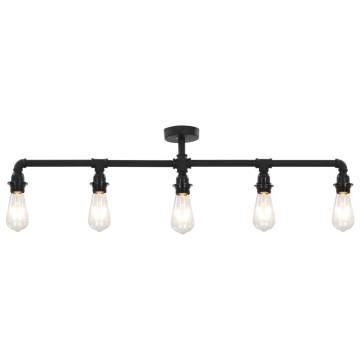 Ceiling Lamp Black 5 x E27 Bulbs