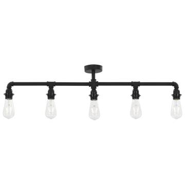 Ceiling Lamp Black 5 x E27 Bulbs