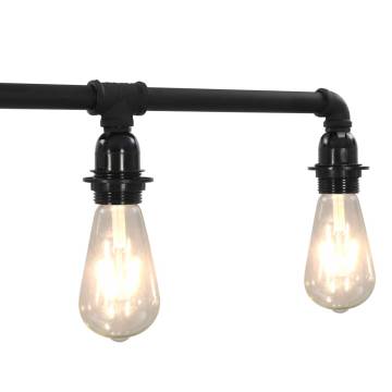 Ceiling Lamp Black 5 x E27 Bulbs