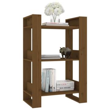 Book Cabinet/Room Divider Honey Brown 60x35x91 cm Solid Wood