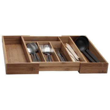 Excellent Houseware Extendable Cutlery Tray Bamboo