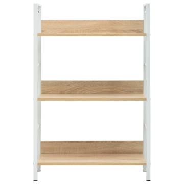 3-Layer Book Shelf Oak 60x27.6x90.5 cm Engineered Wood