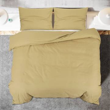 Duvet Cover Set Taupe 200x200 cm Cotton