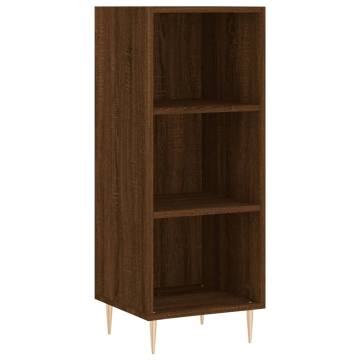 Highboard Brown Oak 34.5x34x180 cm Engineered Wood