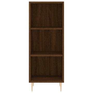 Highboard Brown Oak 34.5x34x180 cm Engineered Wood