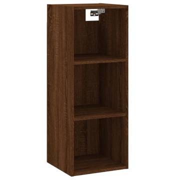 Highboard Brown Oak 34.5x34x180 cm Engineered Wood