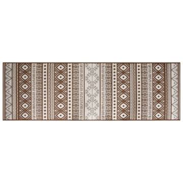 Outdoor Rug Brown and White 80x250 cm Reversible Design