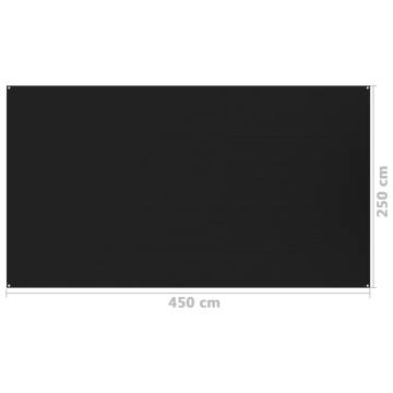 Tent Carpet 250x450 cm Black