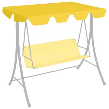 Replacement Canopy for Garden Swing Yellow 188/168x145/110 cm