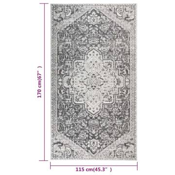 Outdoor Rug Flatweave 115x170 cm Light Grey