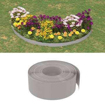 Garden Edging Grey 10 m 20 cm Polyethylene