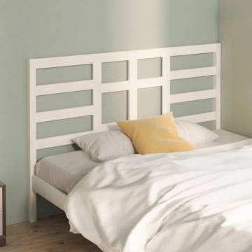 Bed Headboard White 166x4x104 cm Solid Wood Pine