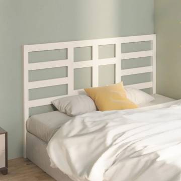 Bed Headboard White 166x4x104 cm Solid Wood Pine