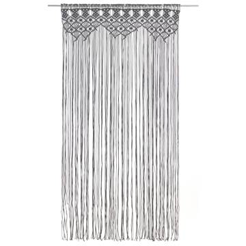 Macrame Curtain Anthracite 140x240 cm Cotton