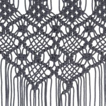 Macrame Curtain Anthracite 140x240 cm Cotton