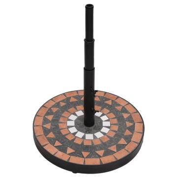 Parasol Base Terracotta and White Round 12 kg