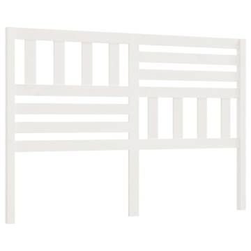 Bed Headboard White 146x4x100 cm Solid Wood Pine