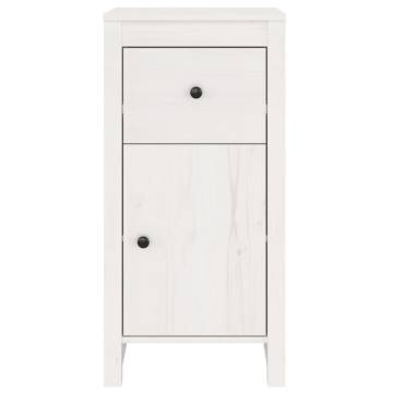 Sideboard White 40x35x80 cm Solid Wood Pine