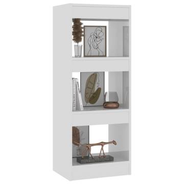 Book Cabinet/Room Divider High Gloss White 40x30x103 cm Engineered Wood