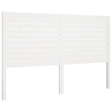 Bed Headboard White 166x4x100 cm Solid Wood Pine