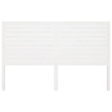 Bed Headboard White 166x4x100 cm Solid Wood Pine