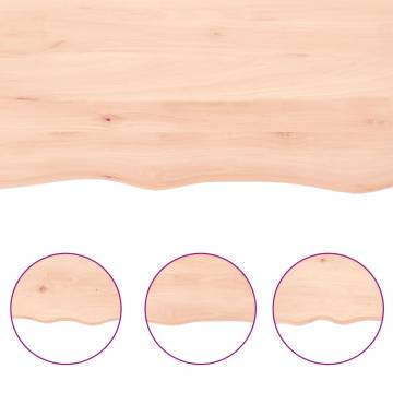 Bathroom Countertop 140x30x(2-6) cm Untreated Solid Wood