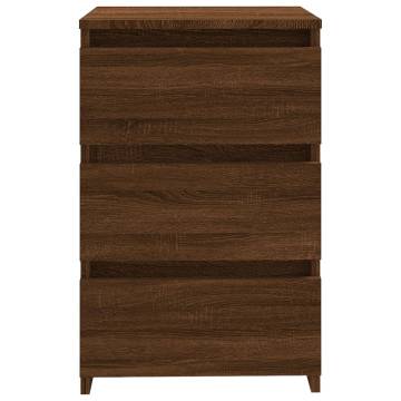 Bed Cabinets 2 pcs Brown Oak 40x35x62.5 cm Engineered Wood