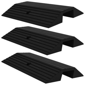 Bridge Threshold Ramps 3 pcs 49x40x8 cm Rubber