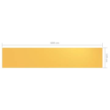 Balcony Screen Yellow 120x600 cm Oxford Fabric