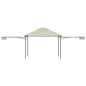 Gazebo with Double Extended Roofs 3x3x2.75 m Cream 180 g/m²