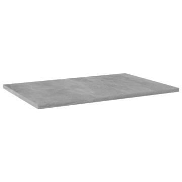 Bookshelf Boards 4 pcs Concrete Grey 60x40x1.5 cm Engineered Wood