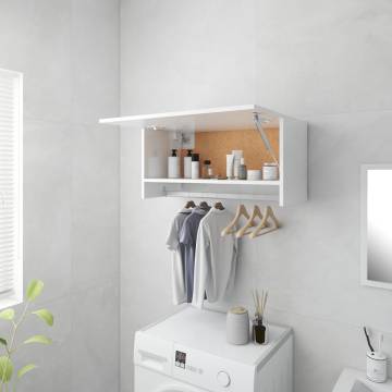 Wardrobe High Gloss White 70x32.5x35 cm Engineered Wood