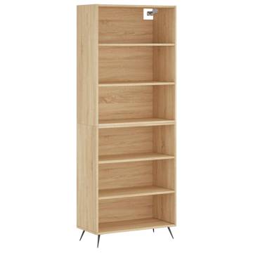 Highboard Sonoma Oak 69.5x32.5x180 cm Engineered Wood