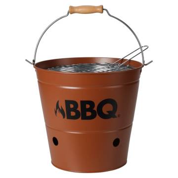 ProGarden Bucket Barbecue Grill BBQ 26 cm Dark Orange